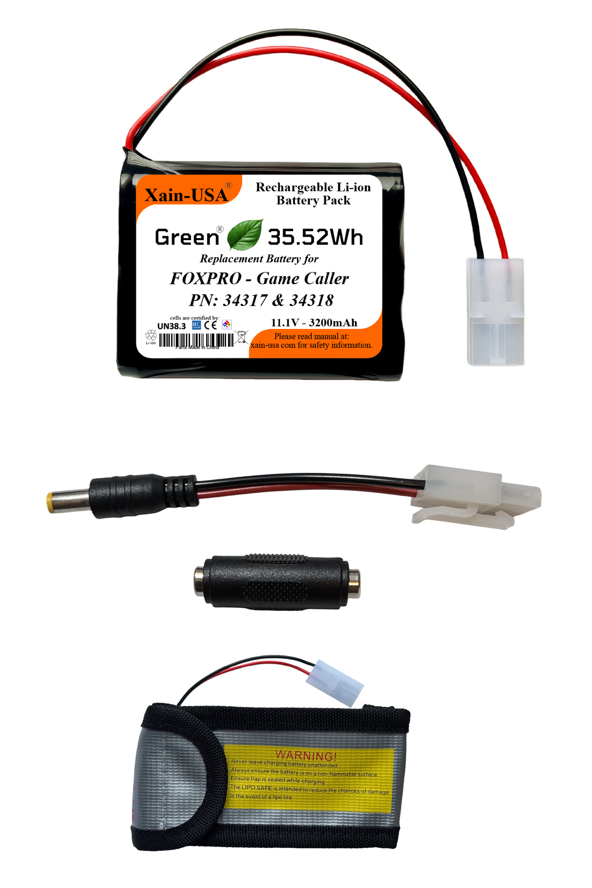3200mAh Replacement Battery for FOXPRO Game Caller PN: 34317