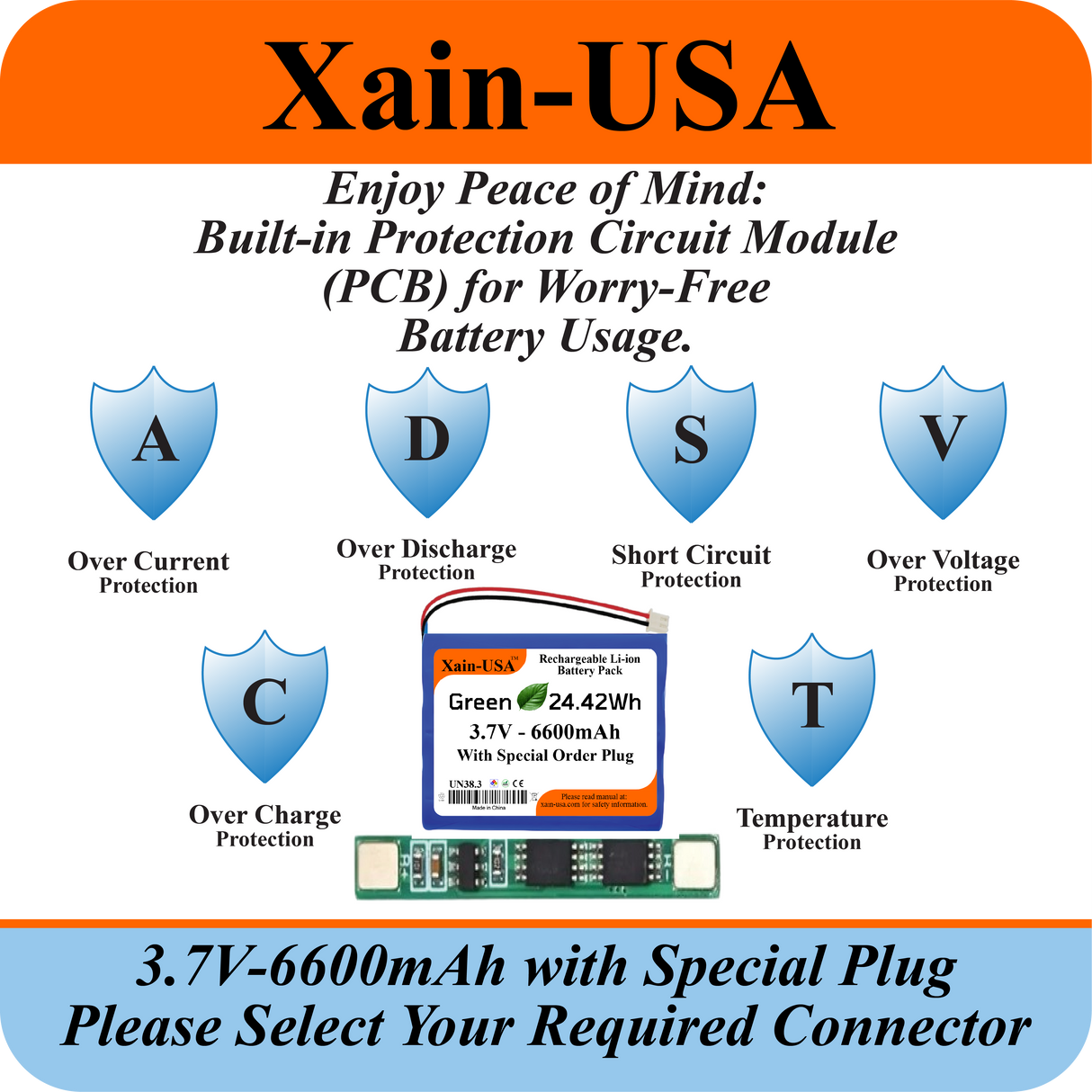 3.7V 6600mAh Special Order