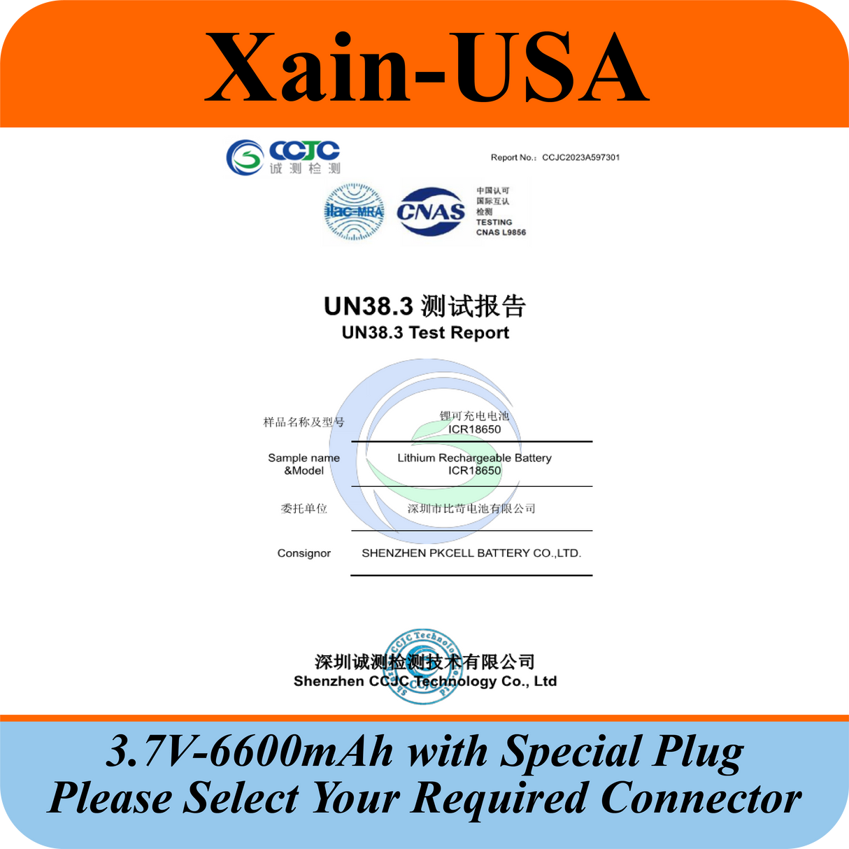 3.7V 6600mAh Special Order