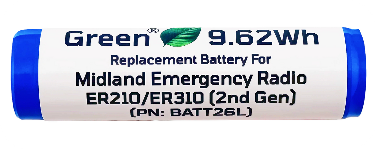 Battery Replacement for Midland ER210/ER310 (2nd Gen.) / PN: BATT26L and PN:BATT22L / 2600mAh / with Built-in BMS