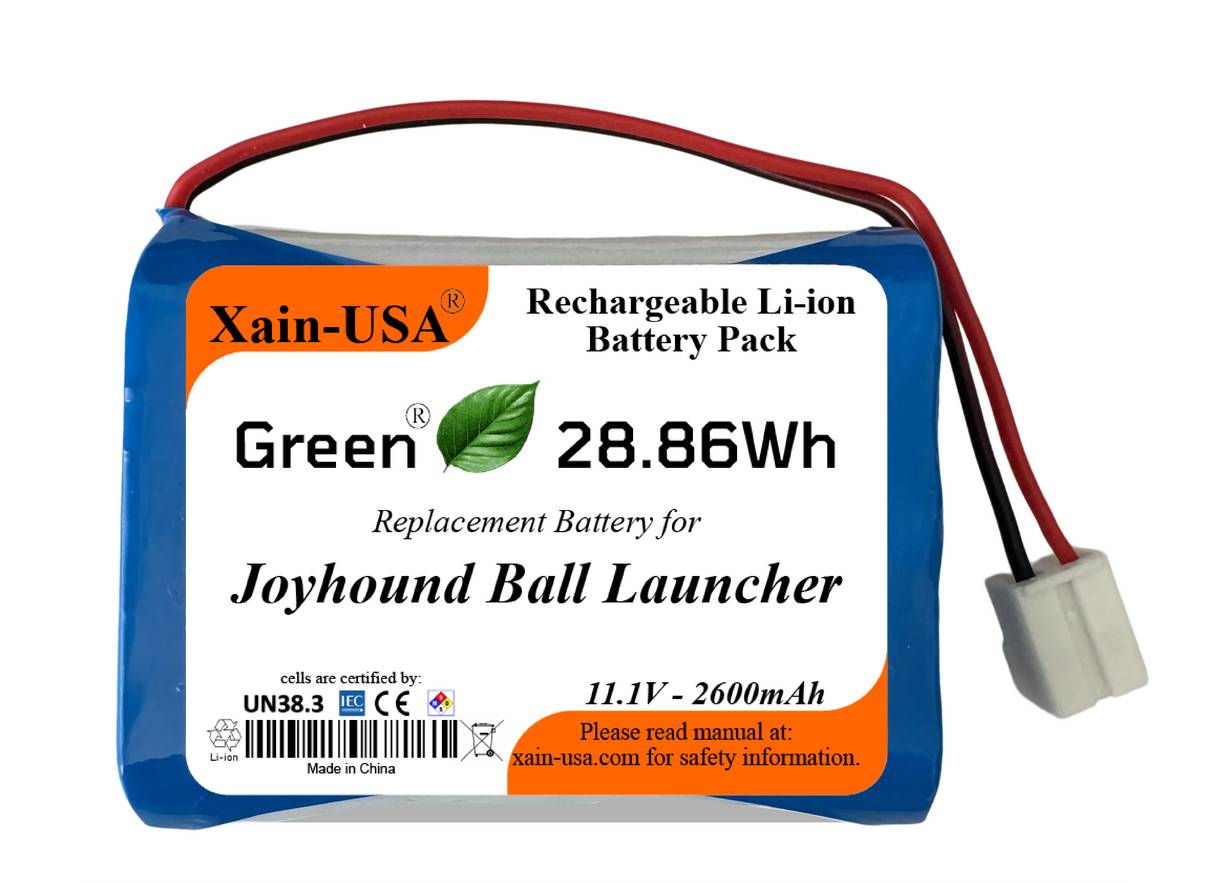 11.1V 2600mAh Replacement Battery for Joyhound Ball Launcher