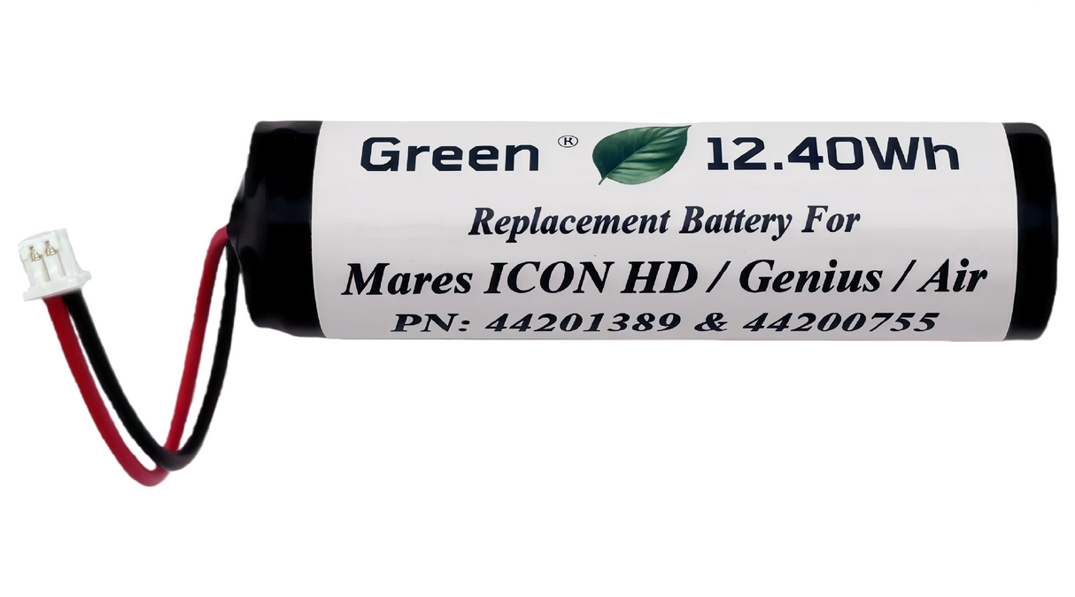 (Xian-DIVE) Premium 3350mAh Replacement Battery for Mares ICON HD / Mares ICON Genius / Mares Genius Air / PN: 44201389 / PN: 44200755 / 3.7V