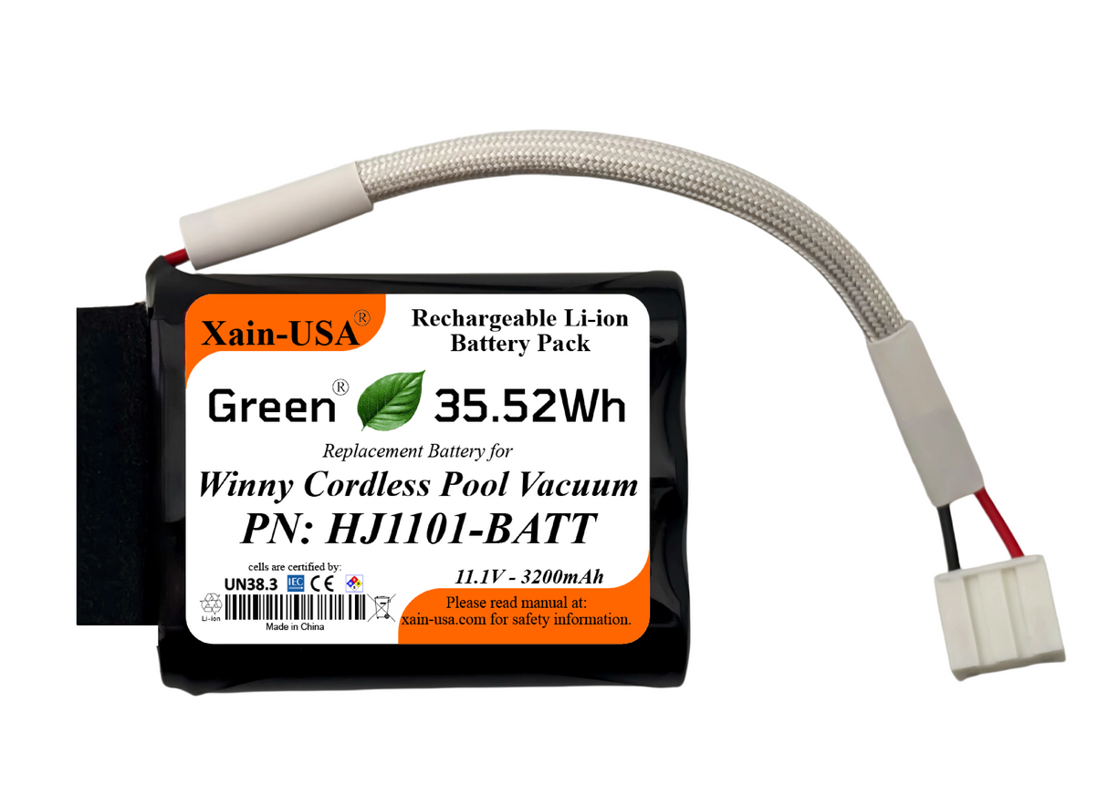 3200mAh Replacement Battery Pack for Winny Pool Vacuum PN: HJ1101-BATT