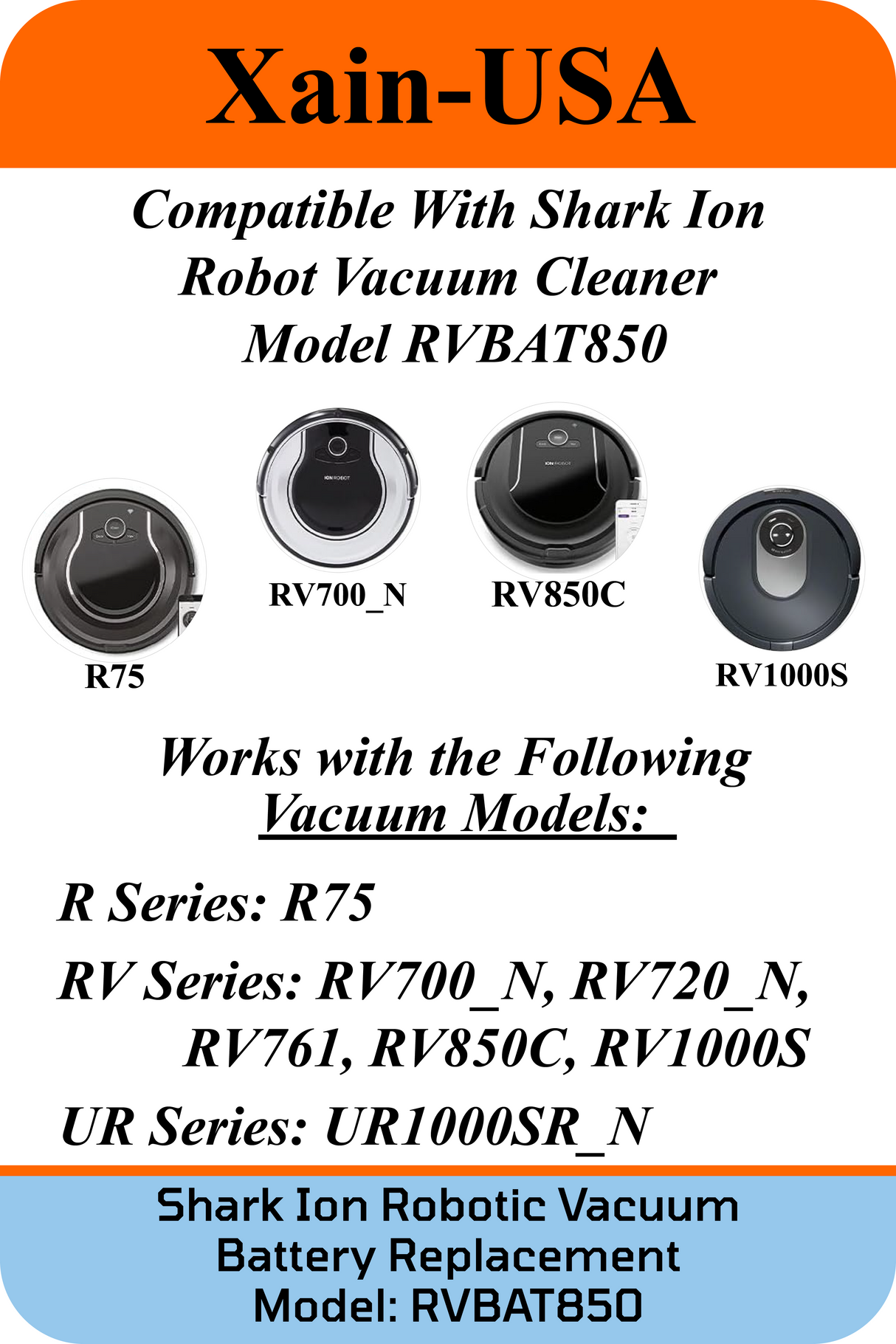 14.4V 2600mAh for Shark Ion Robot Vacuum