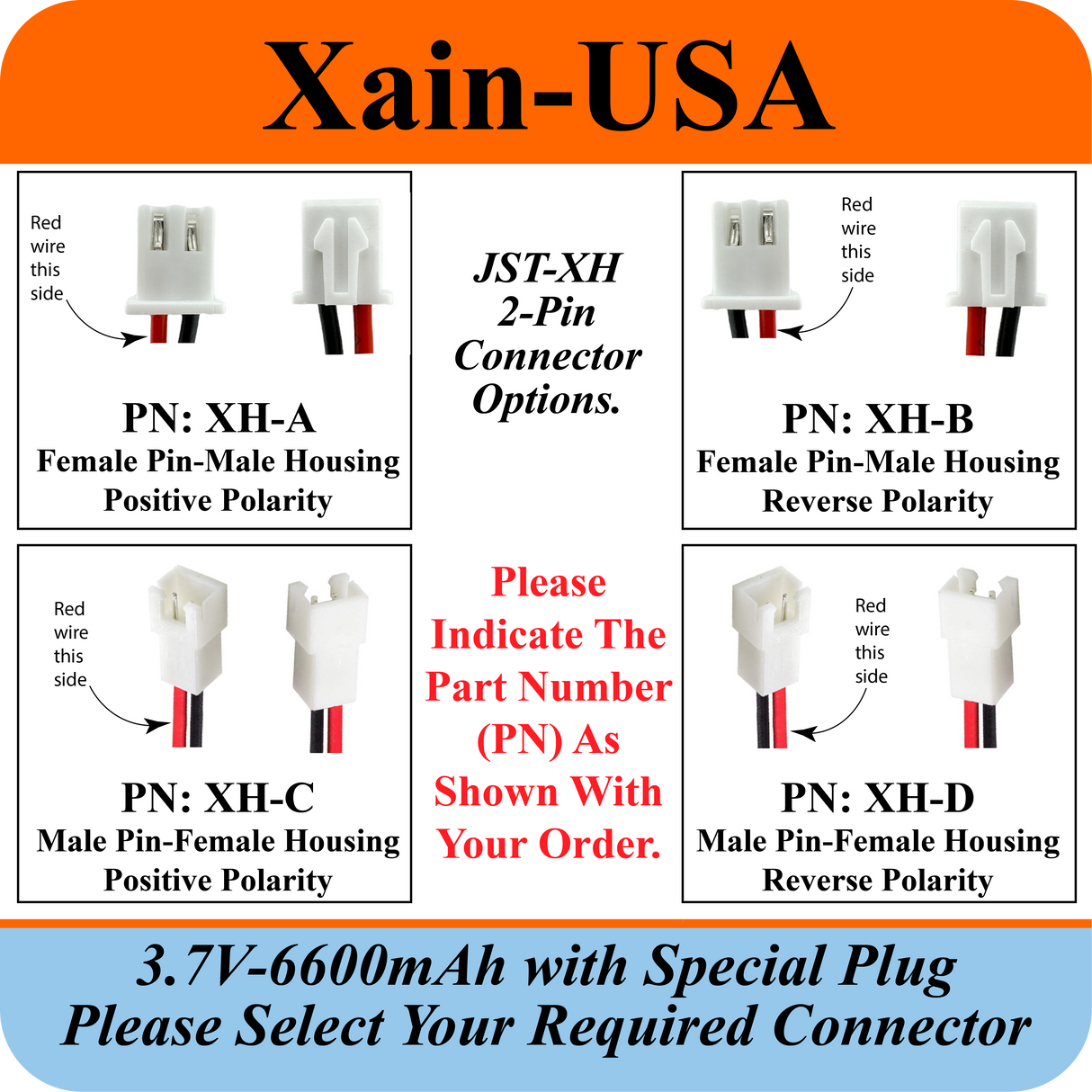 3.7V 6600mAh Special Order