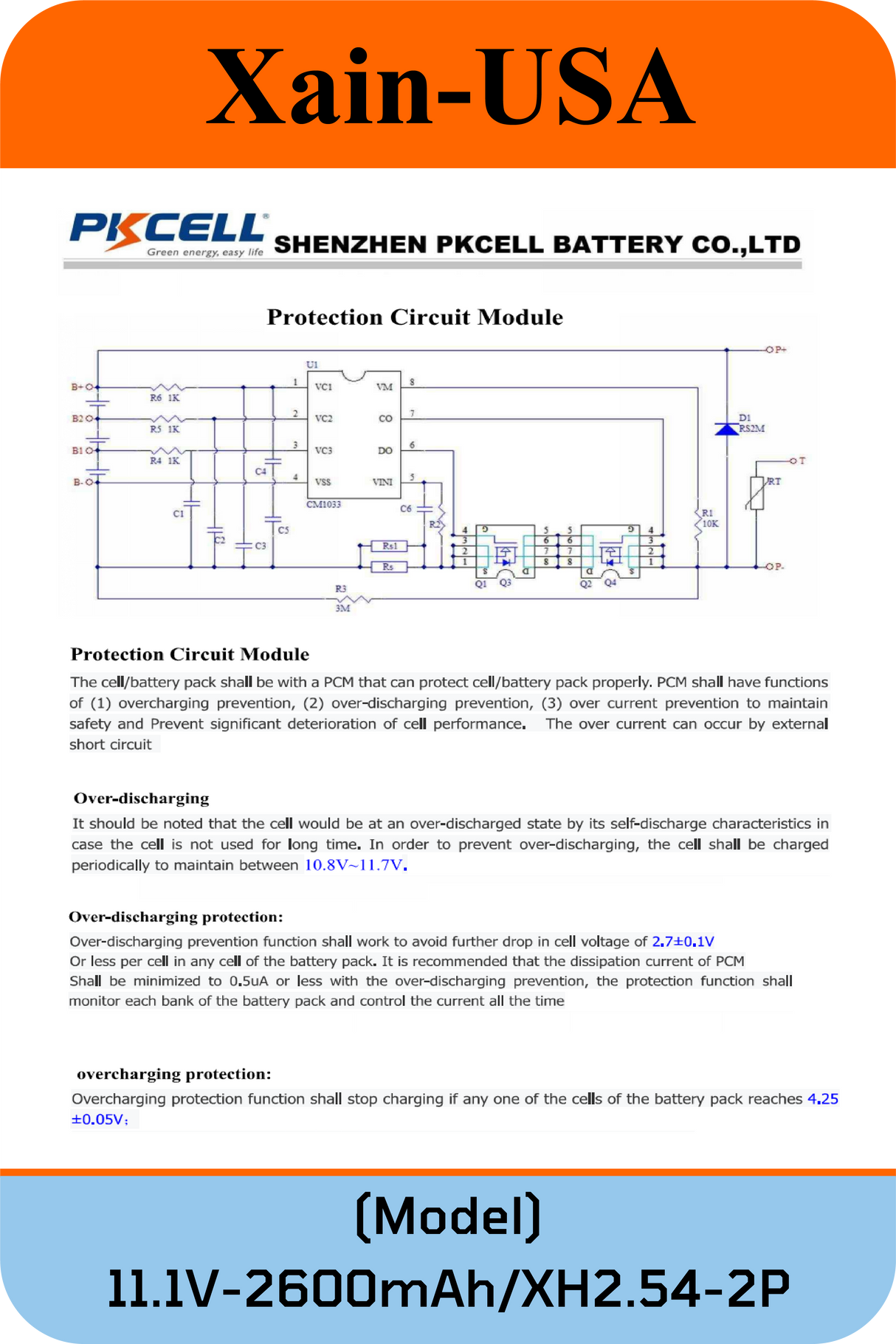 11.1V 2600mAh JST-XH 2.54 for Altec Lansing Speakers