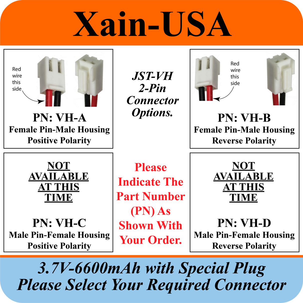 3.7V 6600mAh Special Order