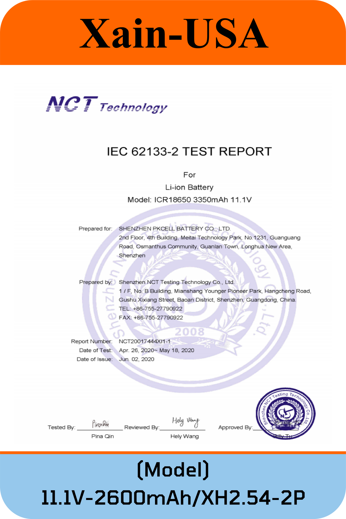 11.1V 2600mAh JST-XH 2.54 for Altec Lansing Speakers