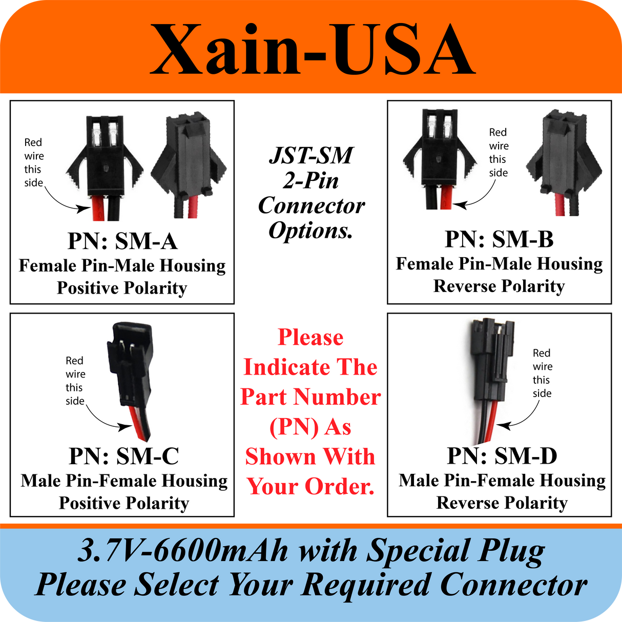 3.7V 6600mAh Special Order