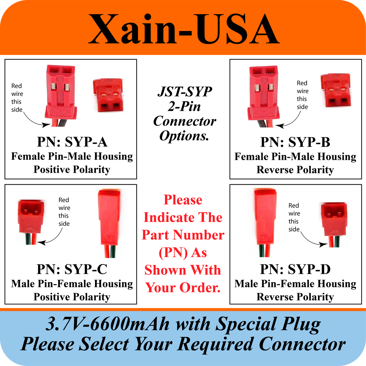 3.7V 6600mAh Special Order