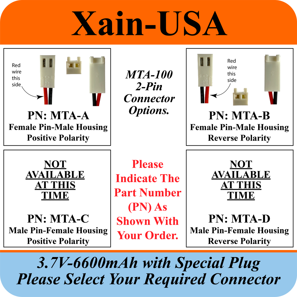 3.7V 6600mAh Special Order