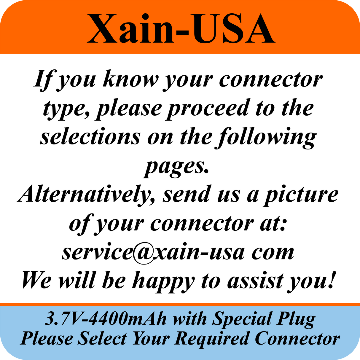 3.7V 4400mAh Custom Order