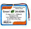 Xain-USA 11.1V 2200mAh blue battery pack with white JST-XH 2-pin plug and NTC sensor label.