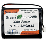 Xain-Power 3200mAh 11.1V Li-ion Battery Pack | 3S1P Rechargeable Lithium-Ion Replacement Battery with JST-XH2.54 Connector | Compatible with Super LifeJacket IMW888S / Two-Way Radios / Pool Vacuum