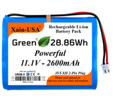 Xain-USA 11.1V 2600mAh battery and JST-XH 2-pin connector for matching IMW889N packs