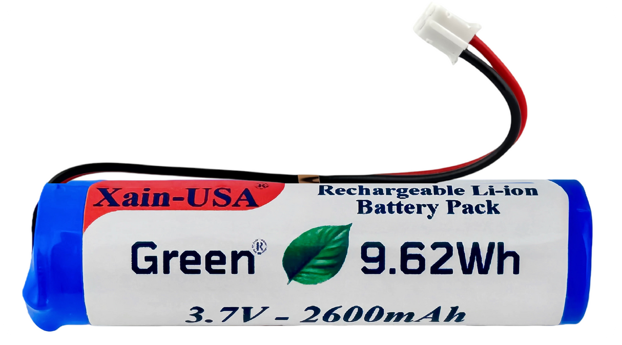 Premium 3.7V 2600mAh Replacement Battery – JST‑PH 2‑Pin Connector Compatible with flashlights, drones, voice amplifiers, RC toys, and a wide range of electronics.