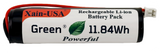 Xain-High Capacity 3.7V 3200mAh Li-ion Replacement Battery – JST‑PH 2‑Pin Connector / Long Lasting 1000+ Cycle / Compatible with flashlights, drones, RC toys, Solar Lights.