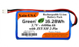 Xain-USA 3.7V 4400mAh blue battery pack with JST-XH 2-pin plug and 16.28Wh label.