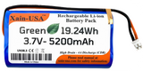 Premium 1S2P 3.7V 5200mAh / High Drain / Li-ion Battery Pack / with JST-PH 2-pin Plug / Supports 4A Continuous Discharge / Ideal for Bluetooth speakers, toys, lighting, and electronics.