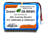 Xain-USA 11.1V 2600mAh Replacement Battery for Altec Lansing Super LifeJacket & Super LifeJacket Jolt – Fits Part No. INR18650-3S – Compatible with IMW888, IMW888S, IMW889, IMW889N – High-Capacity Li-ion Pack