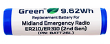 Battery Replacement for Midland ER210/ER310 (2nd Gen.)  / PN: BATT26L and PN:BATT22L / 2600mAh / with Built-in BMS