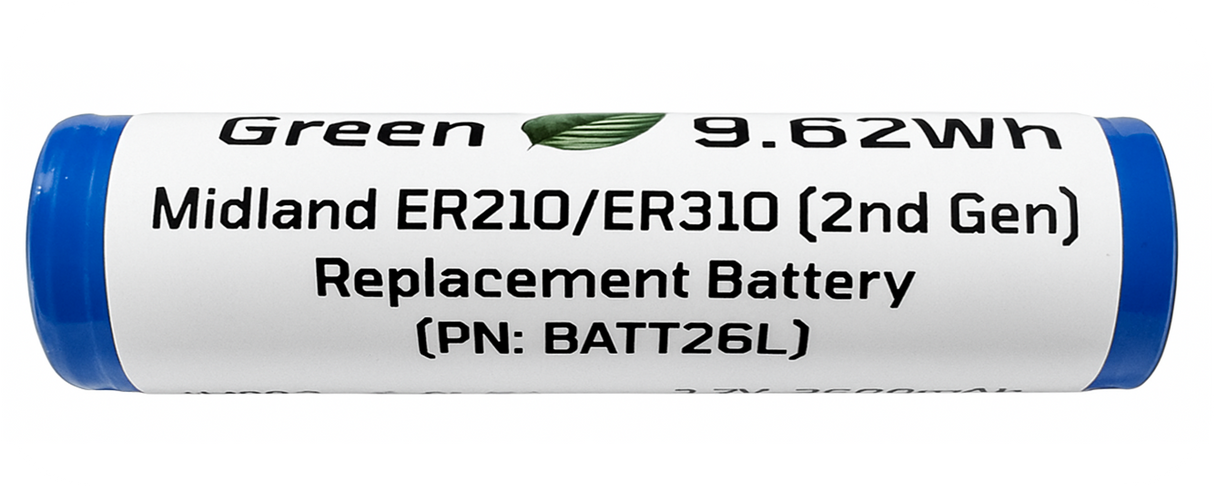 Midland Emergency Radio Replacement No-wires Battery (Second Gen)