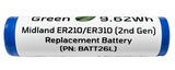Midland Emergency Radio Replacement No-wires Battery (Second Gen)