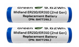 (2-Pack) Replacement Battery for Midland Emergency Radio ER210 (2nd Gen.) & ER310 (2nd Gen.)  PN: BATT26L 2600mAh