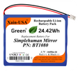 Xain-USA BT1080 3.7V 6600mAh replacement battery for Simplehuman mirrors with white 2-pin plug.