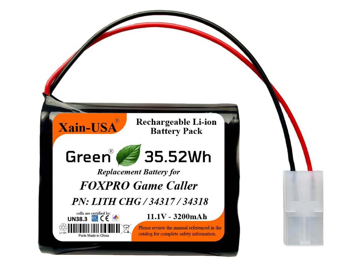 3200mAh Replacement Battery for FOXPRO Game Caller PN: LITH CHG / 34317 / 34318