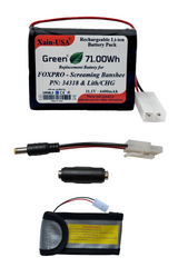 (Xain-HUNT) Powerful 6400mAh SMART Package replacement battery for FOXPRO PN: Lith/CHG & PN: 34318 / fits: Banshee, Hellfire, Krakatoa-ii, Screaming Banshee, Shockwave, Snow Commando, X1 X24 X2S Xwave
