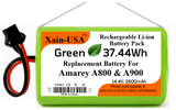 Replacement Battery for Amarey A800 and Amarey A900, Robot Vacuum Cleaners 14.4V - 2600mAh&nbsp; (37.4Wh) with Built-in Battery Management System (BMS)