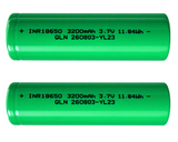 Xain-USA 2-Pack 3.7V 3200mAh 18650 Button-Top Rechargeable Li-ion Batteries | 11.84Wh Each | Unprotected Cells – No BMS