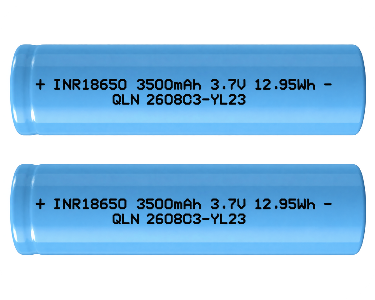 Xain-USA 2-Pack 3.7V 3500mAh 18650 Button-Top Rechargeable Li-ion Batteries | 12.95Wh Each | Unprotected Cells – No BMS