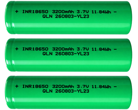 Xain-USA 3-Pack 3.7V 3200mAh 18650 Button-Top Rechargeable Li-ion Batteries | 11.84Wh Each | Unprotected Cells – No BMS