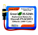 Long-Lasting 3200mAh Rechargeable Li-ion Battery PN: KXBT2 | Direct Replacement for Elecraft KX2 & KH1 | Premium Xain-Xtra Cells, 1000+ Charge Cycles