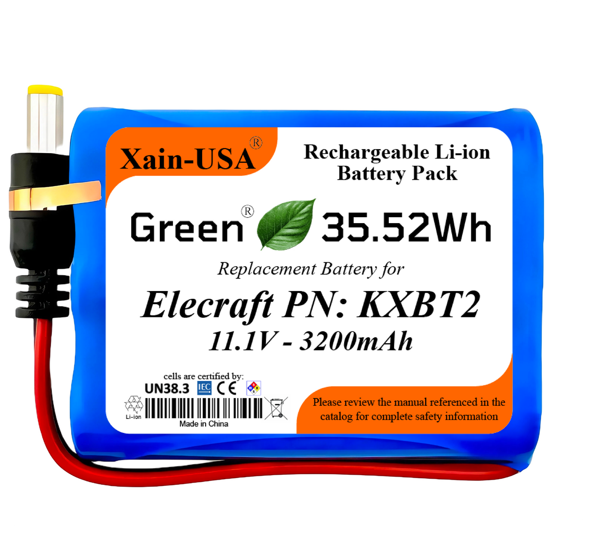 3200mAh Replacement Battery for Elecraft KX2 & KH1 / PN: KXBT2