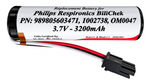 Xain-USA 3.7V 3200mAh Replacement Battery for Philips Respironics BiliChek Bilirubin Analyzer | Replaces 989805603471, 1002738, OM0047