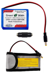 12V 3200mAh Li-ion Rechargeable External Battery – Compatible with QMX+ Transceivers & SDR/QRP Ham Radios  High-Endurance Power with Xain-Xtra Cells, Rated for 1000+ Charge Cycles