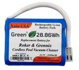 Xain-USA 11.1V 2600mAh Replacement Battery for Seauto Roker, Grennix G900/G905, & PC03 Robotic Pool Vacuums – Fits Hydrus & Tirrito Roker 100 – High-Performance Li-ion Pack