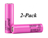 Xain-USA (2-Pack) Samsung SDI INR18650-35E 3.6V 3500mAh Rechargeable Li-ion Battery | 18650 Flat Top, 8A Continuous Discharge, Unprotected Industrial Cell
