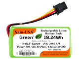 7.4V 2600mAh Replacement Battery for WOLF-Garten Power 100 / BS 80 Plus / Classic 60 Mit, Replaces PN 7086-918, 19.24Wh Li-ion, 3-Wire Connector, Built-in BMS