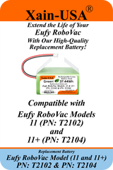 Title: Amazon  14.4V 2600mAh Li-ion Replacement Battery for Eufy RoboVac 11 (T2102) and 11+ (T2104)   2-Pin Connector  High-Capacity Rechargeable Battery Pack