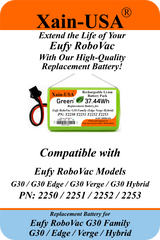 14.4V 2600mAh Li-ion Replacement Battery for Eufy RoboVac  G30 (T2250) / G30 Edge (T2251) / G30 Verge (T2252) / G30 Hybrid (T2253)  3-Pin Connector  High-Capacity Rechargeable Battery Pack
