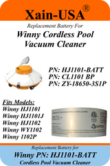Replacement Battery Pack for Winny Models HJ1101J / HJ1101 / HJ1102 Cordless Pool Vacuum Cleaner | PN: HJ1101-BATT | High-Capacity 11.1V 2600mAh Rechargeable Lithium-Ion | Long Runtime, Direct OEM Fit