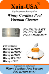 3200mAh Replacement Battery Pack for Winny Pool Vacuum PN: HJ1101-BATT