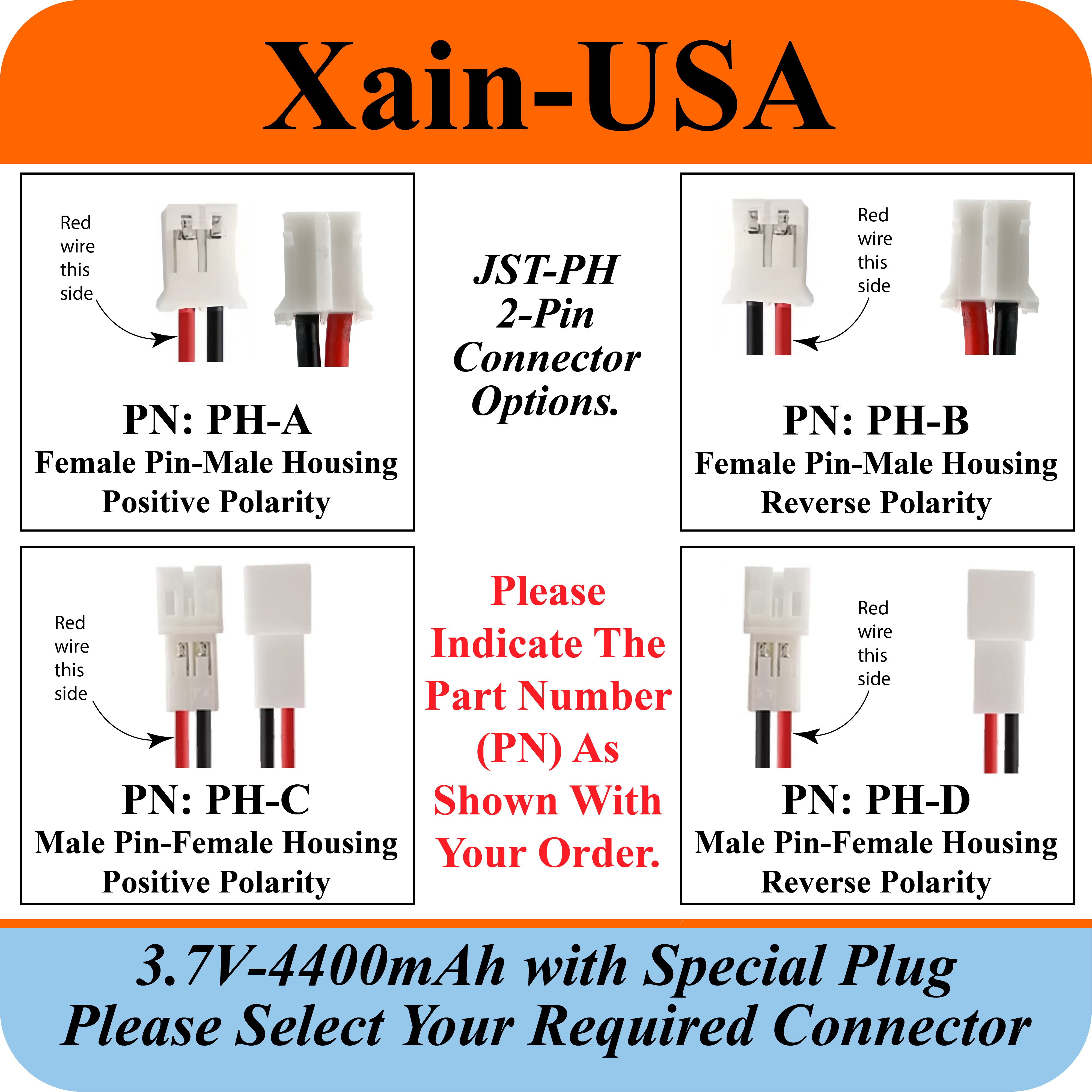 3.7V 4400mAh Special Order