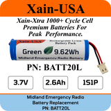 Midland Emergency Radio Replacement Battery (First Gen. ER200/ ER210/ ER300/ ER310)
