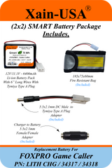 Smart Package 6400mAh replacement battery for FOXPRO Game Caller PN: LITH CHG / 34317 / 34318