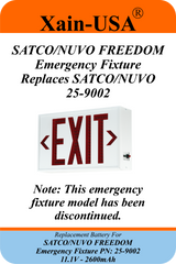 Xain-USA 11.1V 2600mAh Replacement Battery for SATCO/NUVO FREEDOM Emergency Fixture | Replaces 25-9002 | Built-In BMS & 10KΩ NTC Thermistor